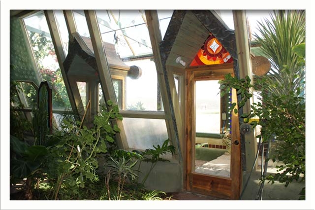 The greenhouse from inside the home